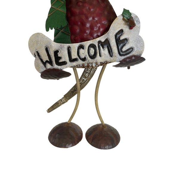 Metal Wobble Welcome Hound Dog Statue Figurine Sculpture Abstract Stands 20" - Picture 5 of 12